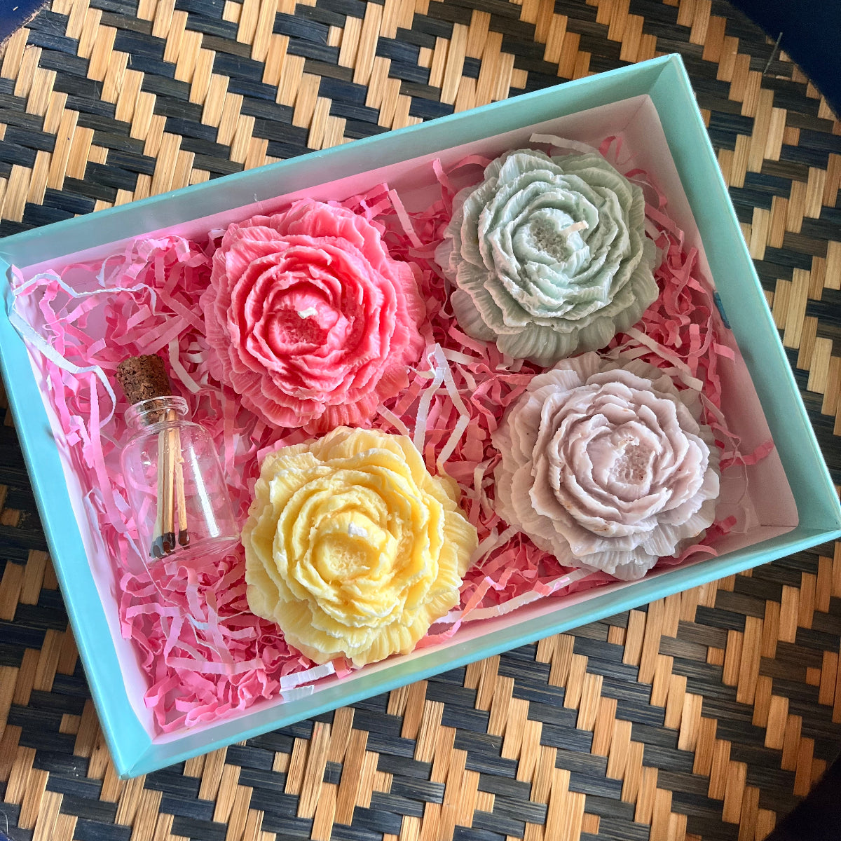 Gift Set of 4 Peony Candles