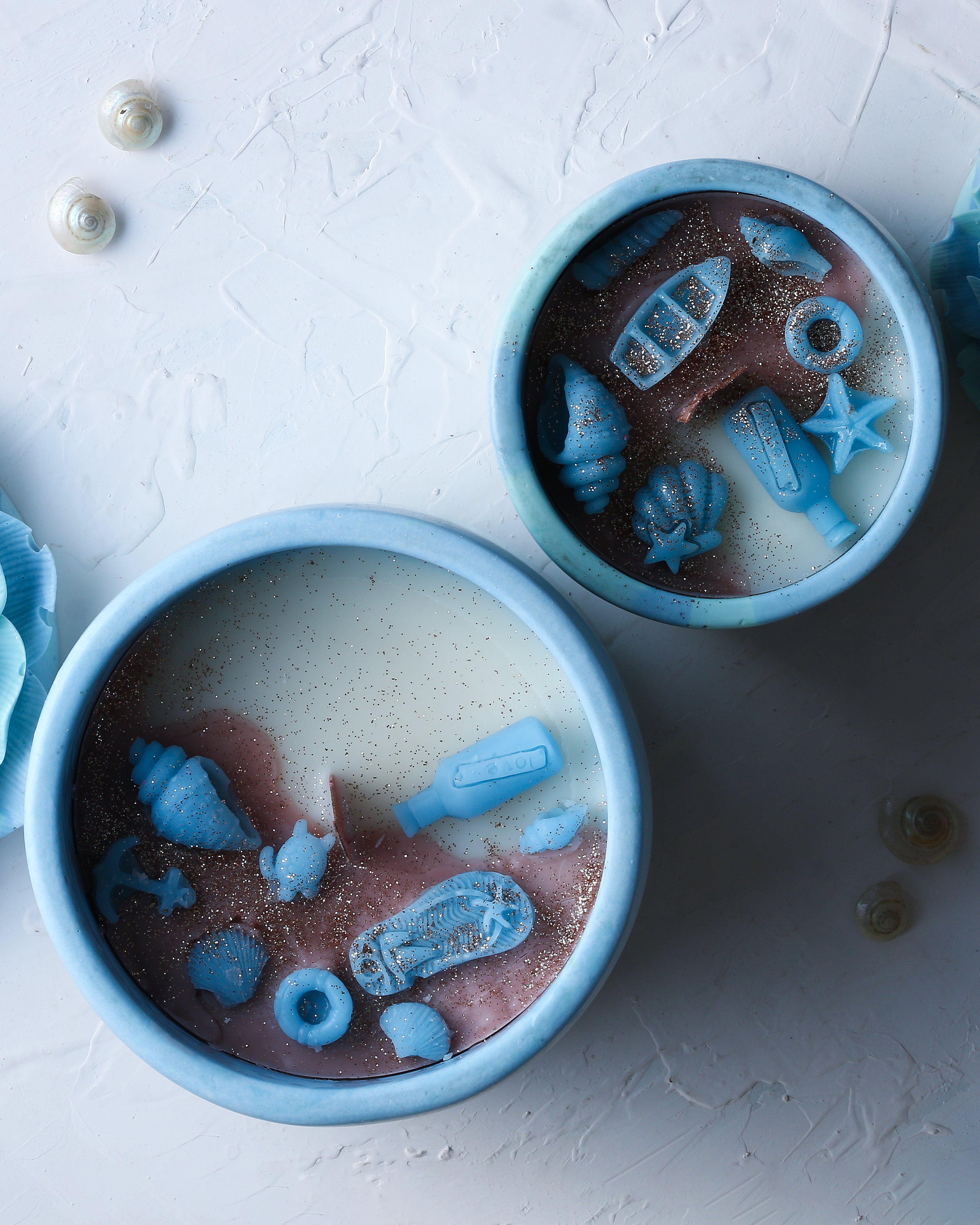 Beach Bliss: Tall Jar Candle Aqua