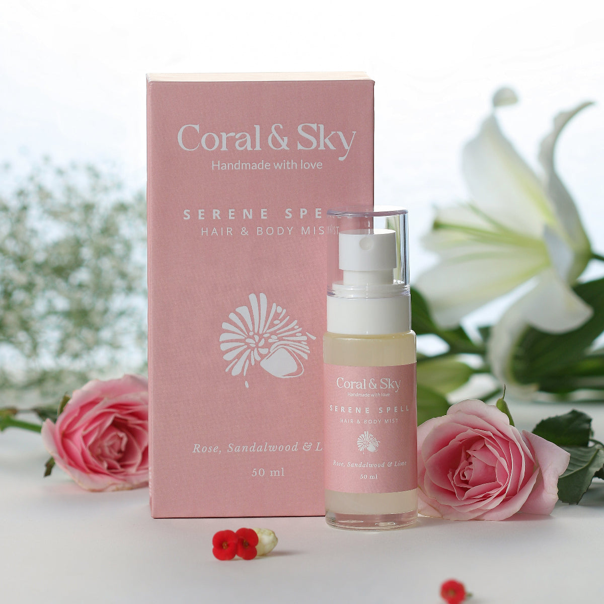 Hair & Body Mist Alcohol Free Hair & Skin Loving Ingredients - Sandalwood Rose & Lime
